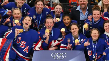 US women’s hockey team praised for response to Trump after outrage over ‘vile’ comment to men’s squad