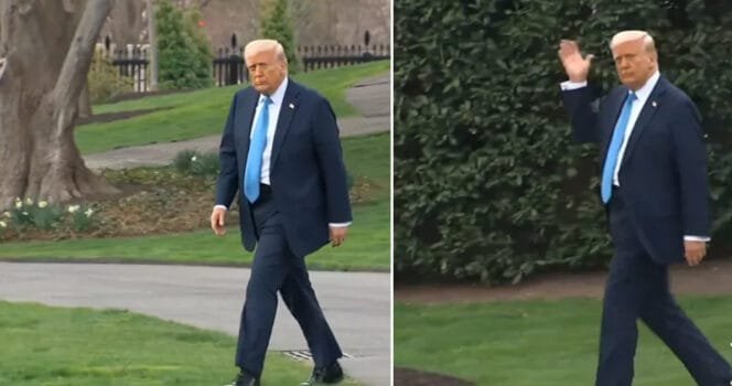 Photo of Trump walking toward Marine One turns heads after people spot detail